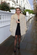 SAGA Rotiny Arctic White Fox Fur Coat Vintage Size Medium Uk 10-12 Real Fur
