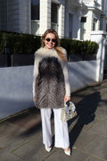 Pre owned Fox Fur Gilet Stunning Silver Fox Excellent UK6-8 S