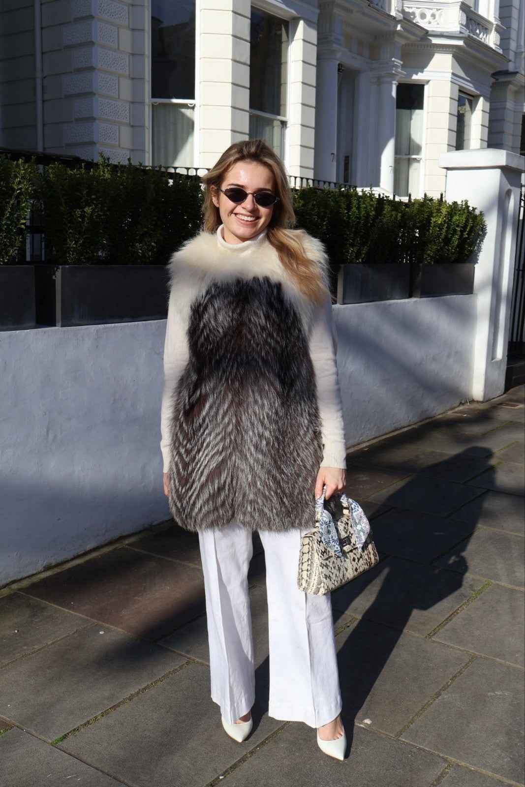 Pre owned Fox Fur Gilet Stunning Silver Fox Excellent UK6-8 S