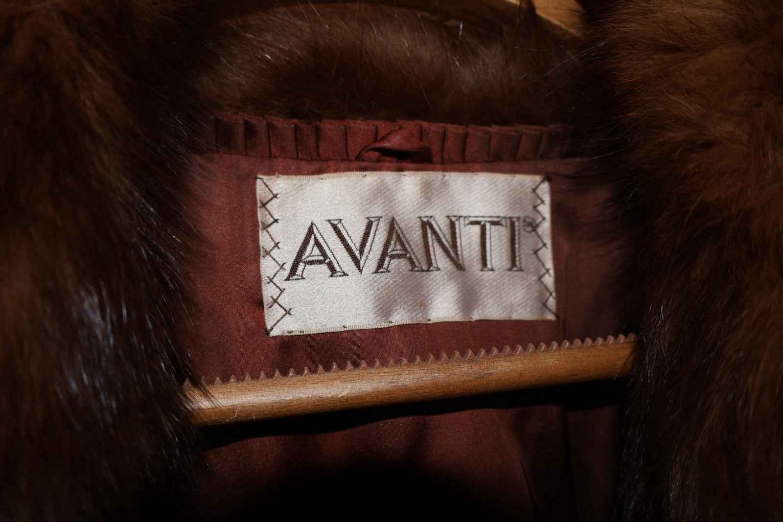 STUNNING Avanti Saga Mink And Fox Fur Vintage Coat Real Fur, Fits 8-14UK