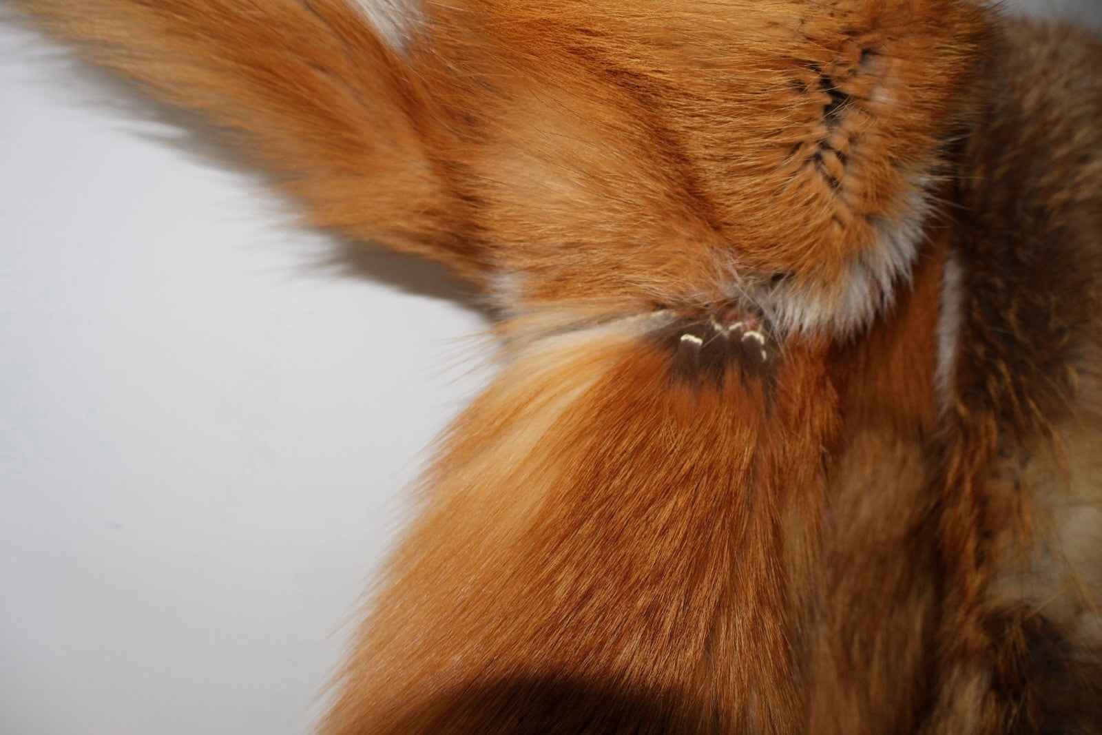 STUNNINT Fiery Red Fox Stunning Fluffy Fur Real Vintage Fur Coat