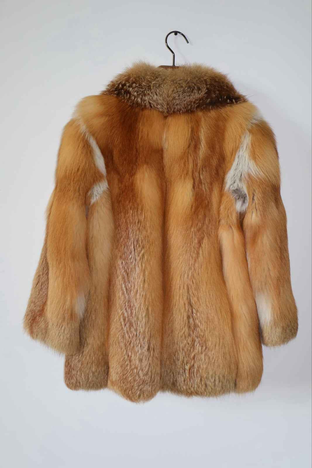 STUNNINT Fiery Red Fox Stunning Fluffy Fur Real Vintage Fur Coat