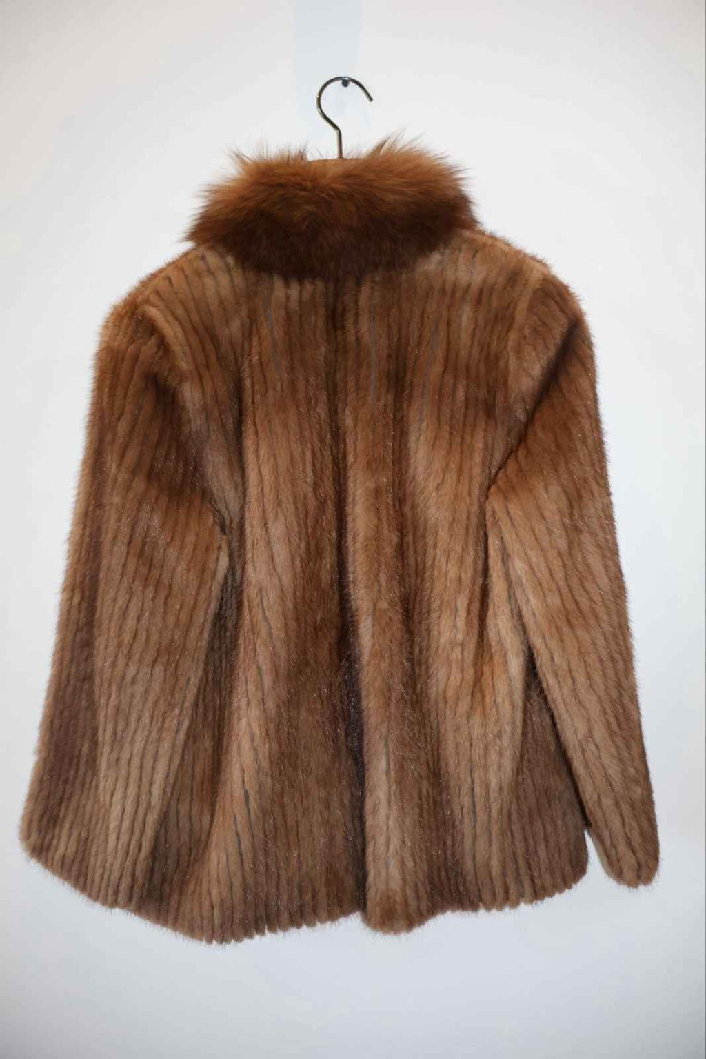 STUNNING Avanti Saga Mink And Fox Fur Vintage Coat Real Fur, Fits 8-14UK