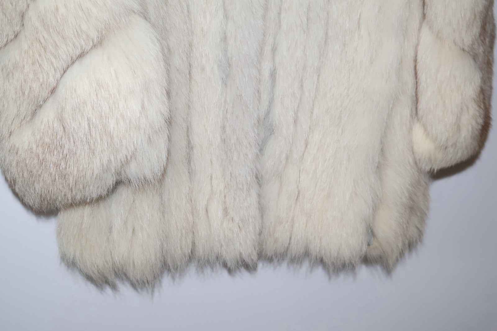 SAGA Rotiny Arctic White Fox Fur Coat Vintage Size Medium Uk 10-12 Real Fur
