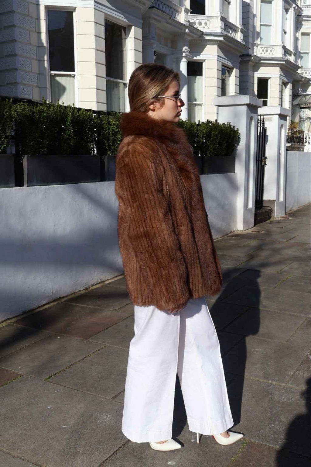 STUNNING Avanti Saga Mink And Fox Fur Vintage Coat Real Fur, Fits 8-14UK