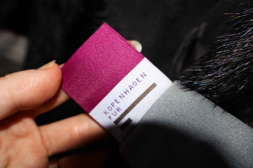 INCREDIBLE Kopenhagen Furs Real Fur Rex Rabbit dyed  Chinchilla And Mink Black