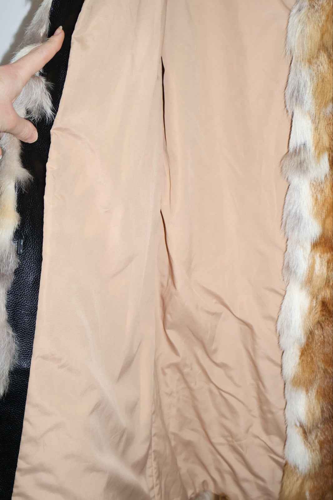 UNIQUE Vintage Red Fox Fur Long Coat Real Fur Medium Uk10-12