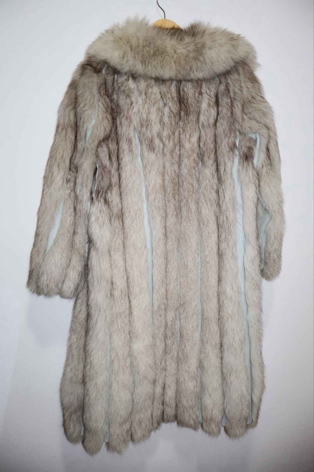 Full length  Long Arctic Fox Fur Coat Vintage Real Fur, Please Read