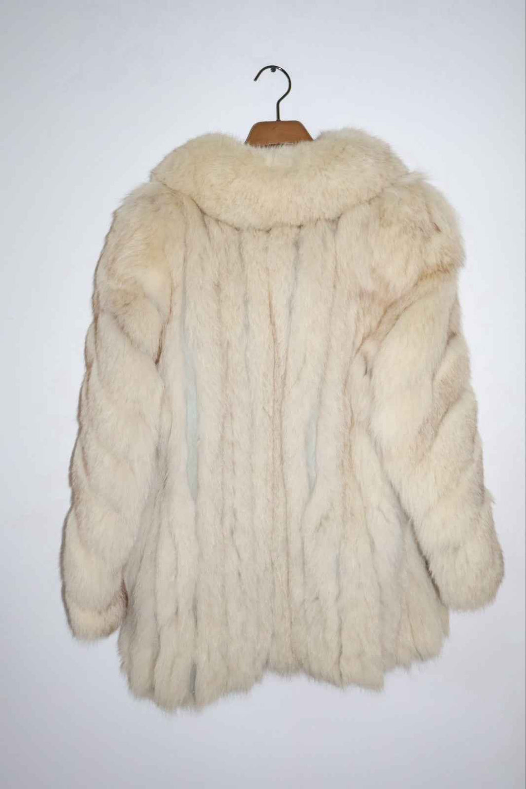 SAGA Rotiny Arctic White Fox Fur Coat Vintage Size Medium Uk 10-12 Real Fur