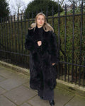 STUNNING Modern Preowned Fox Fur Coat Real Fur Size Medium