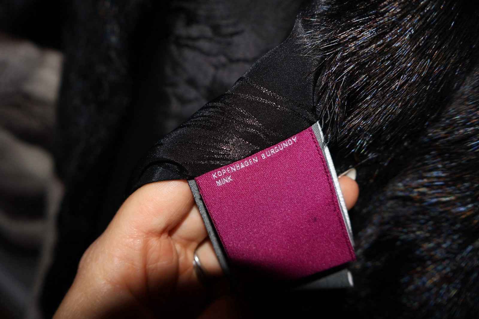 INCREDIBLE Kopenhagen Furs Real Fur Rex Rabbit dyed  Chinchilla And Mink Black