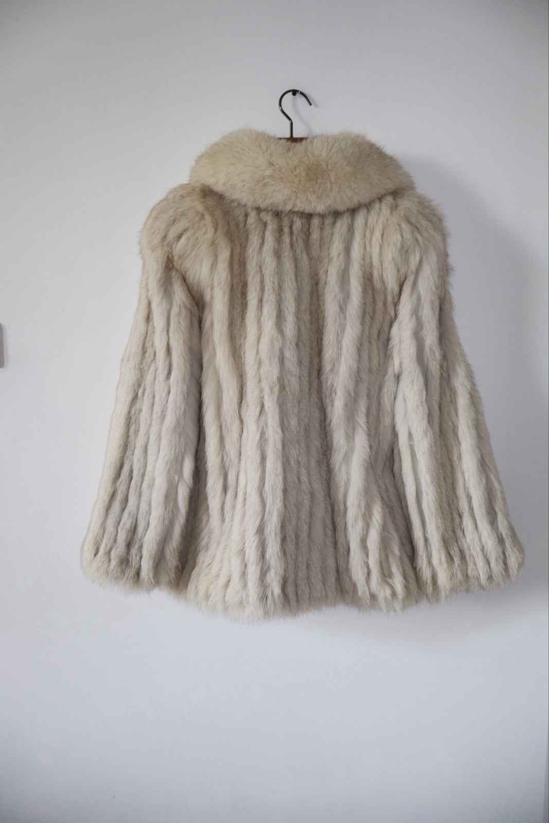 RARE L/XL Arctic Vintage Fox Fur Coat Real Fur Stunning