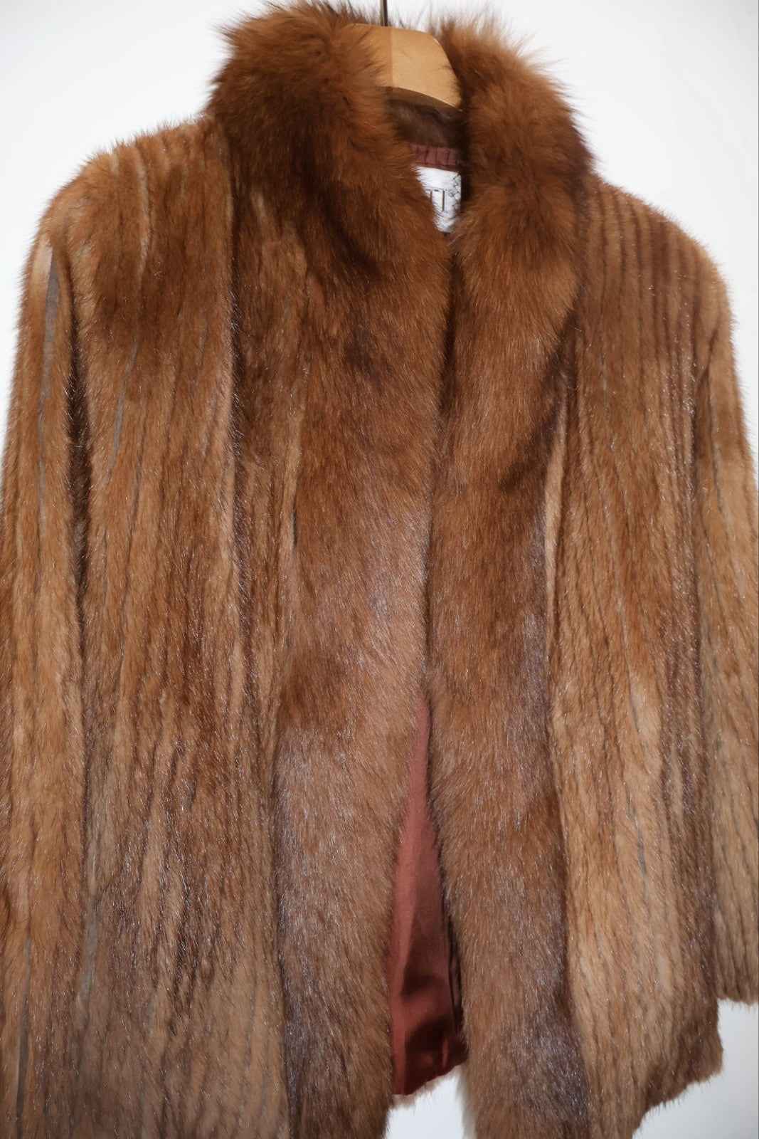 STUNNING Avanti Saga Mink And Fox Fur Vintage Coat Real Fur, Fits 8-14UK