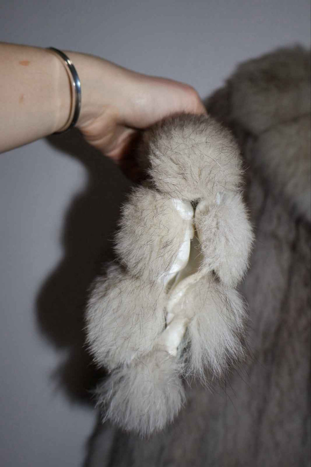 Full length  Long Arctic Fox Fur Coat Vintage Real Fur, Please Read
