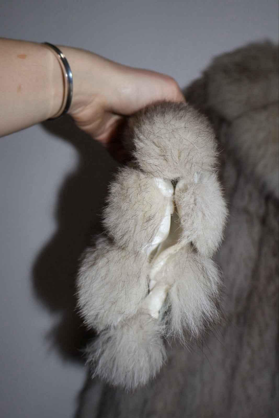Full length  Long Arctic Fox Fur Coat Vintage Real Fur, Please Read