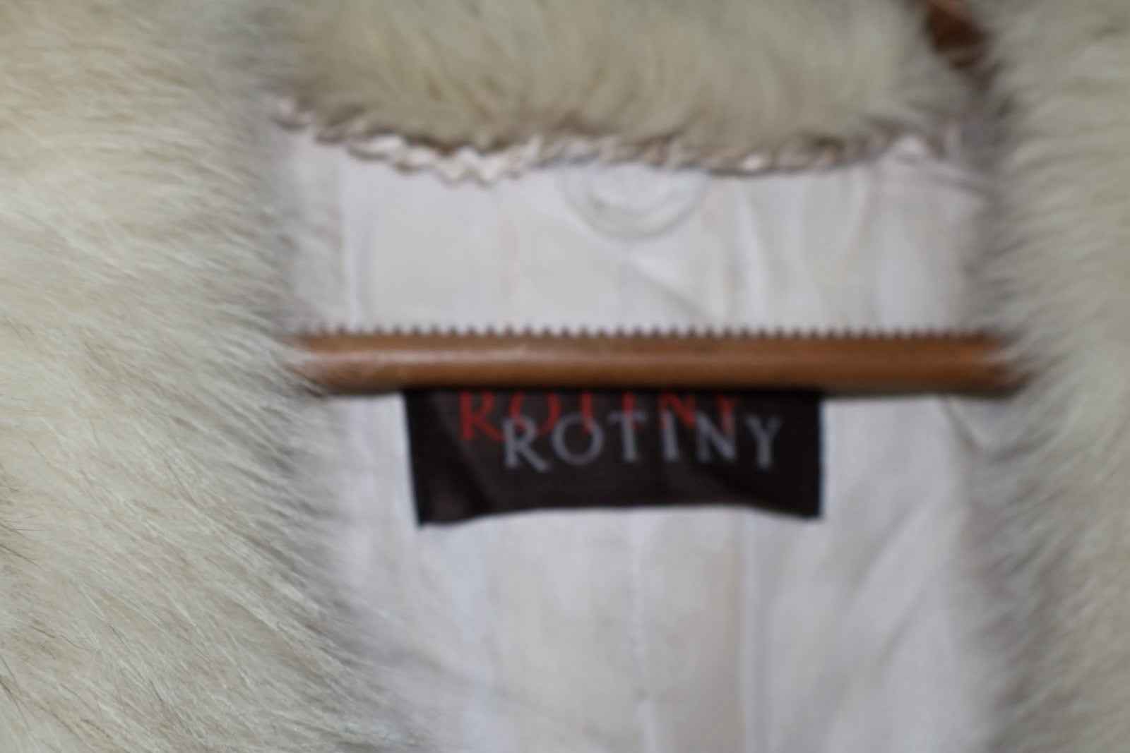 SAGA Rotiny Arctic White Fox Fur Coat Vintage Size Medium Uk 10-12 Real Fur