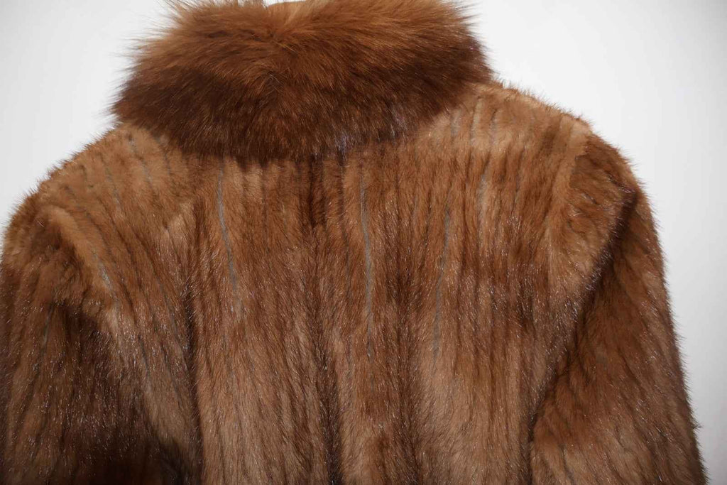 STUNNING Avanti Saga Mink And Fox Fur Vintage Coat Real Fur, Fits 8-14UK