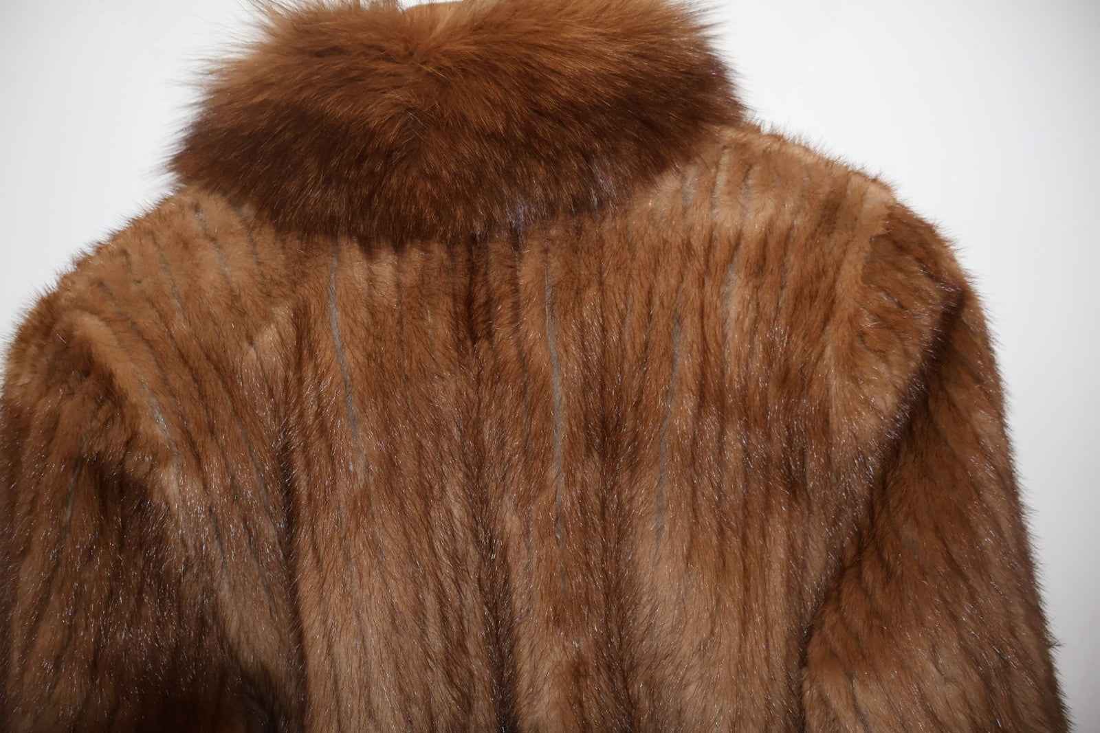 STUNNING Avanti Saga Mink And Fox Fur Vintage Coat Real Fur, Fits 8-14UK