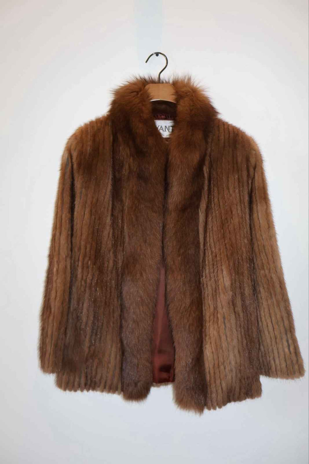 STUNNING Avanti Saga Mink And Fox Fur Vintage Coat Real Fur, Fits 8-14UK