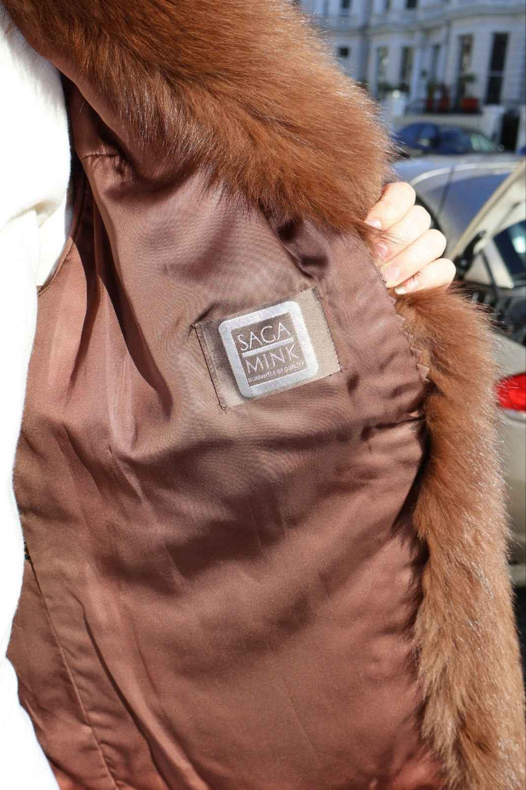 STUNNING Avanti Saga Mink And Fox Fur Vintage Coat Real Fur, Fits 8-14UK