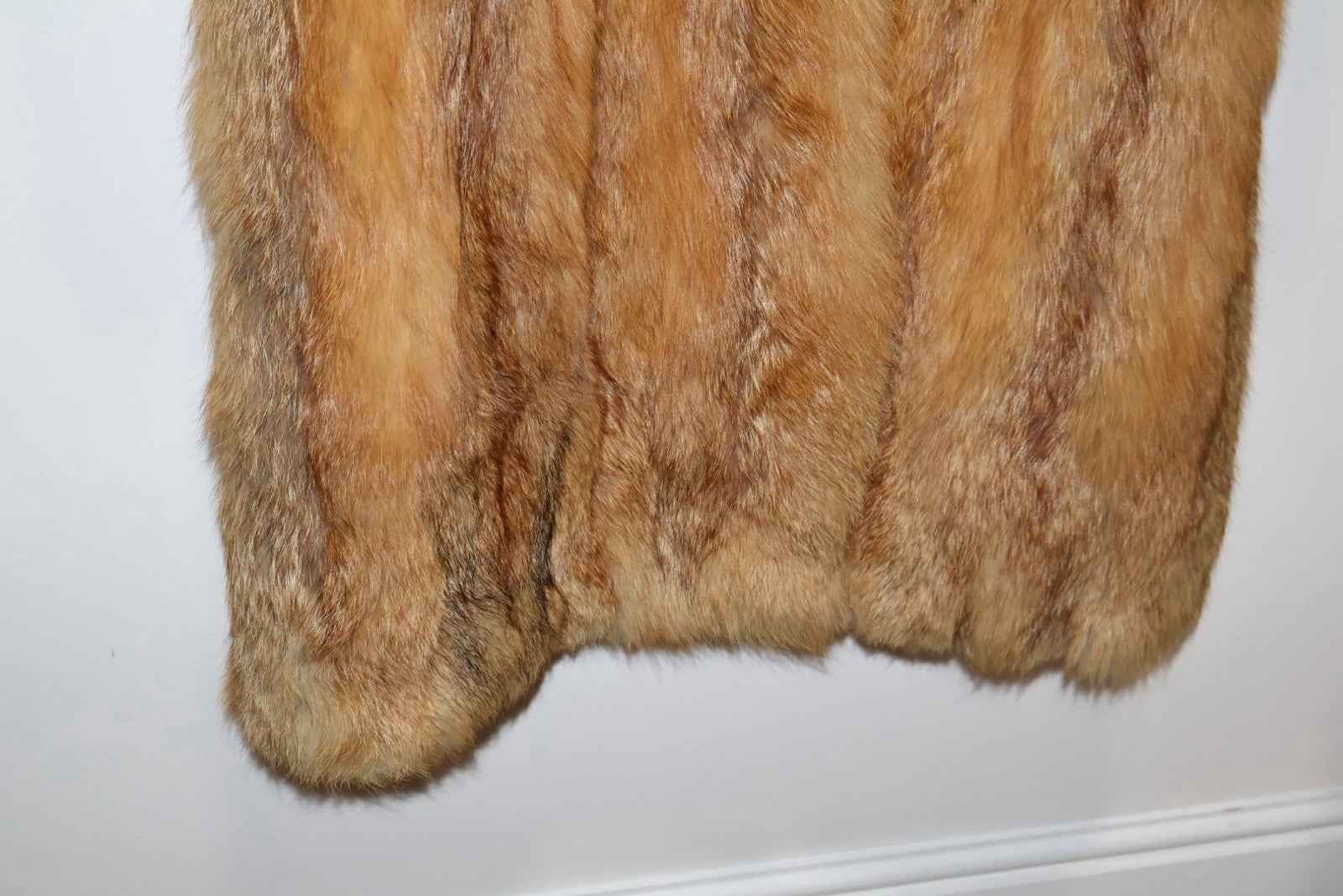 UNIQUE And FABULOUS Full Length Vintage Red Fox Fur Coat Real Fur Size Medium 87