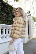 Real Fur Coat STUNNING Modern style, Mink? Marten? Fitch?