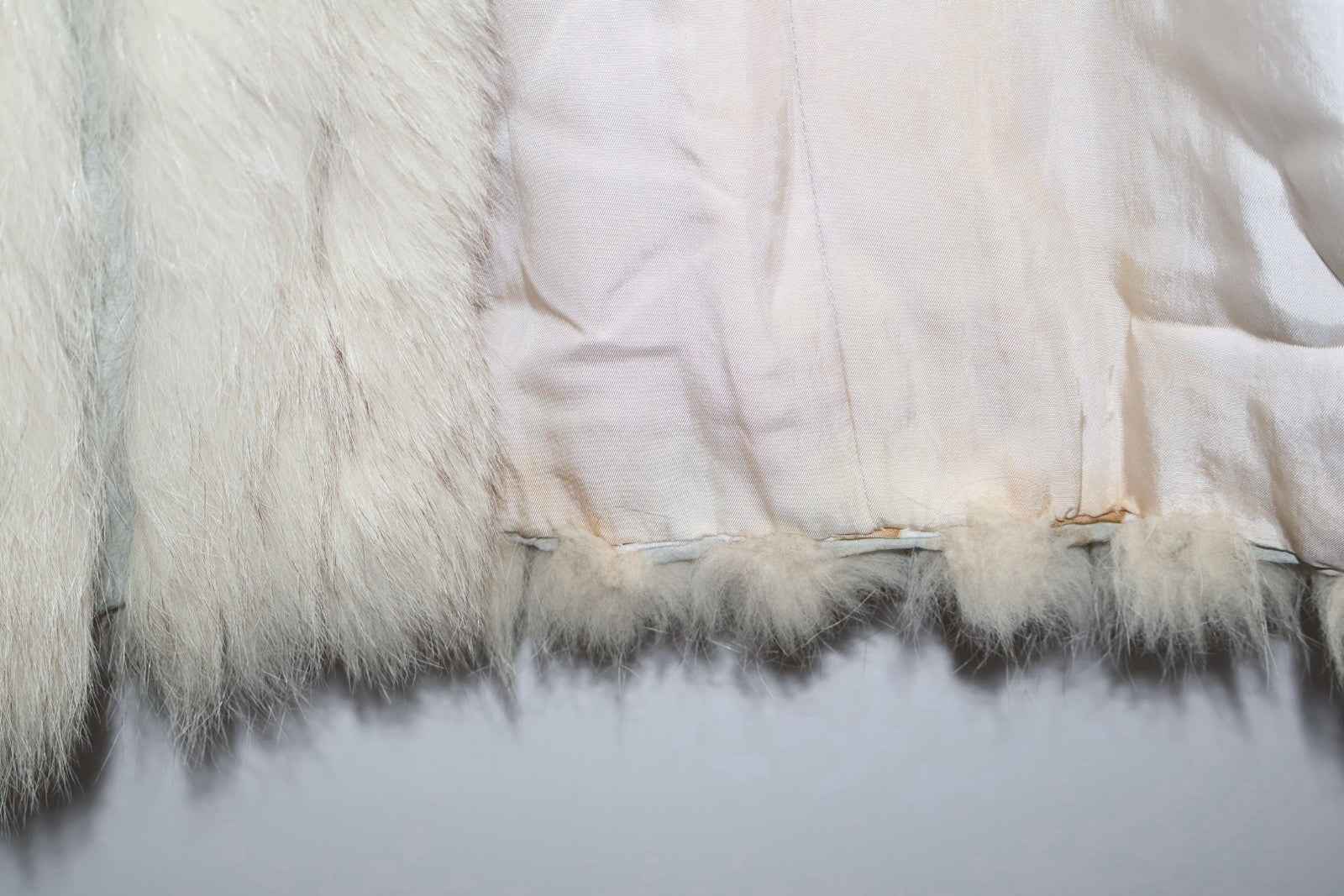 SAGA Rotiny Arctic White Fox Fur Coat Vintage Size Medium Uk 10-12 Real Fur