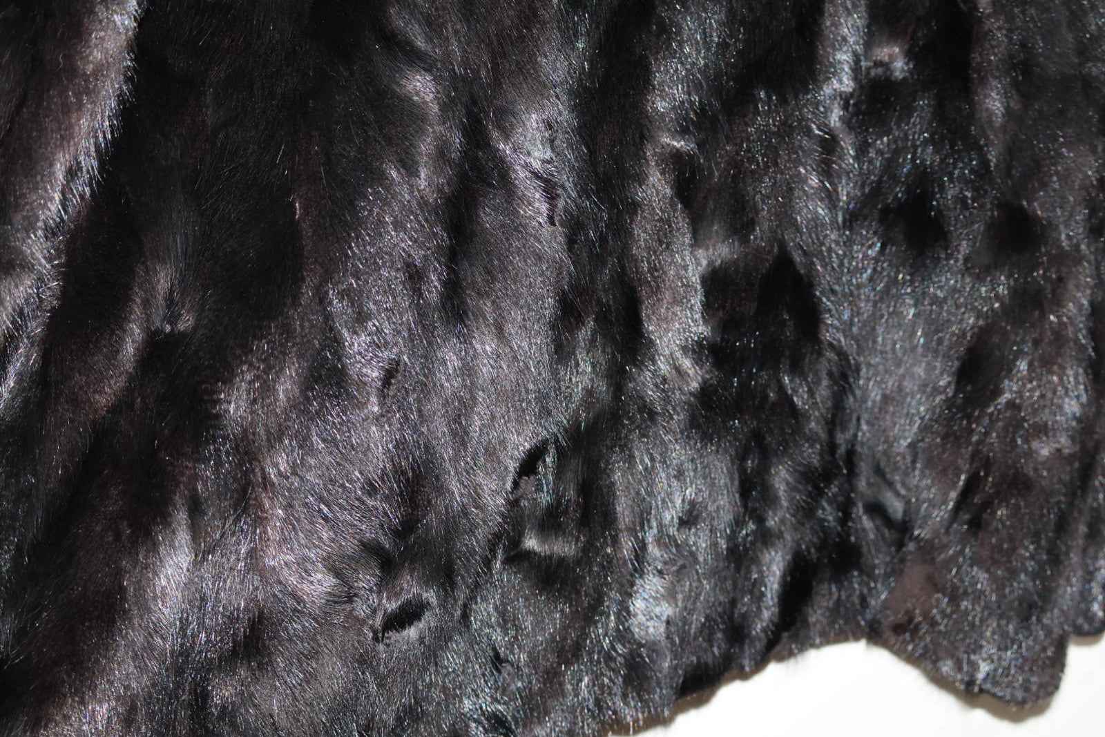 BEAUTIFUL Vintage Silver Fox And Mink Fur Coat Real Fur Hooded